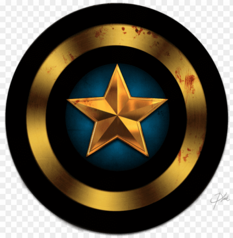 Black Captain America Shield Transparent Image