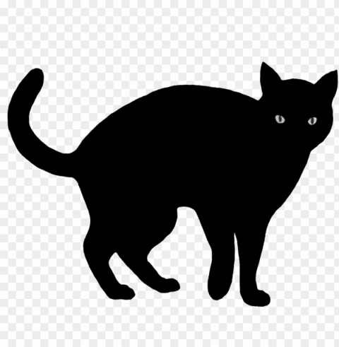 black cat clipart 4 left - halloween black cat clipart Clear Background PNG Isolated Subject