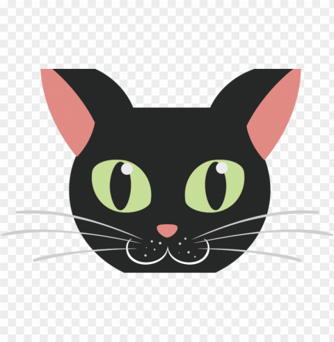 black cat face image freeuse download techflourish - cara de gato negro animado PNG with no bg