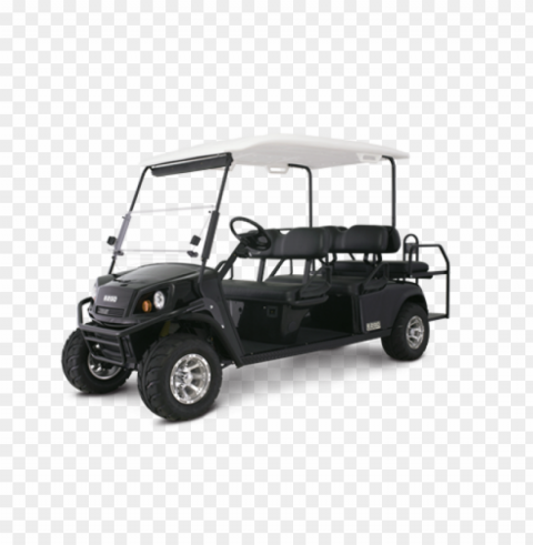 Black Cushman Golf Buggy Cart Isolated Artwork On HighQuality Transparent PNG