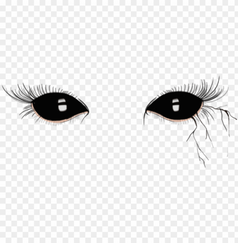 black demon eyes Isolated Artwork in Transparent PNG Format