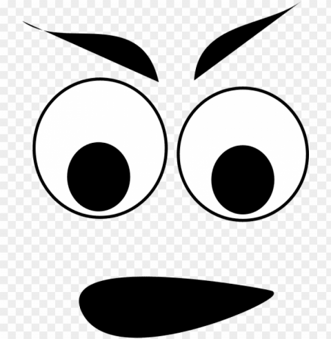 black eyed mad face angry cartoon eyes picture black - cartoon mad face PNG transparent images for websites