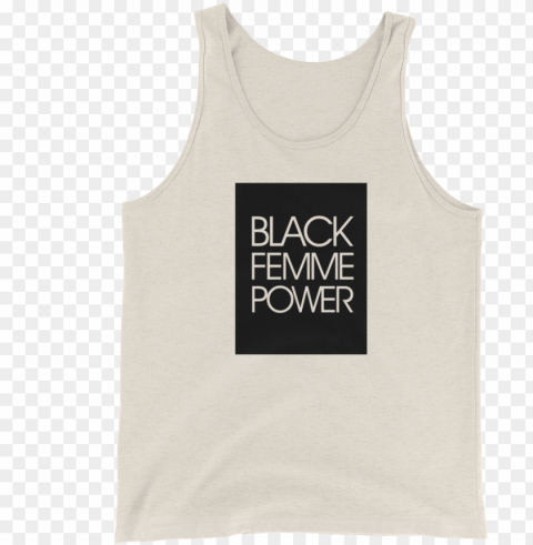 black femme power unisex tank to PNG high quality