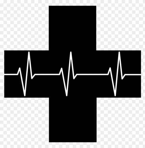 black first aid cross PNG with transparent background for free