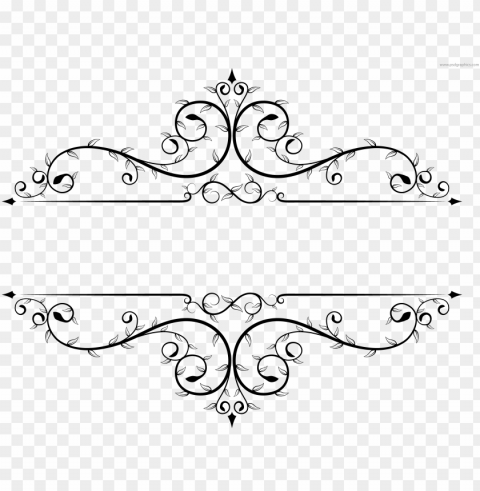black floral border background - floral frame template PNG Graphic with Transparent Isolation