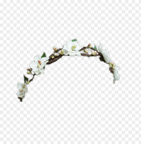 Black Flower Crown Transparent PNG With Isolated Transparency