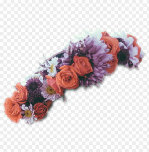 Black Flower Crown Transparent PNG With No Background For Free