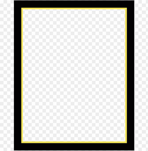 black frame with yellow-gold border - black page borders Transparent PNG artworks for creativity