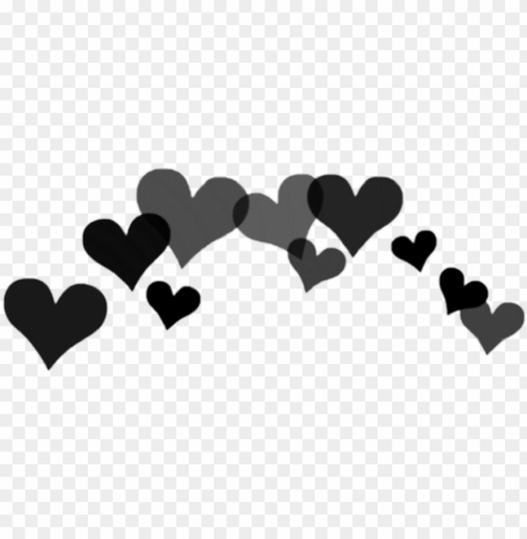 black heart blackheart hearts tumblr aesthetictumblr - ハート 背景 透明 イラスト Clear Background PNG Isolated Element Detail