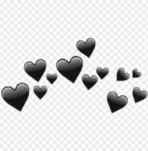  black heart emoji crown emojicrown crown edit - black heart crown PNG transparent graphics bundle