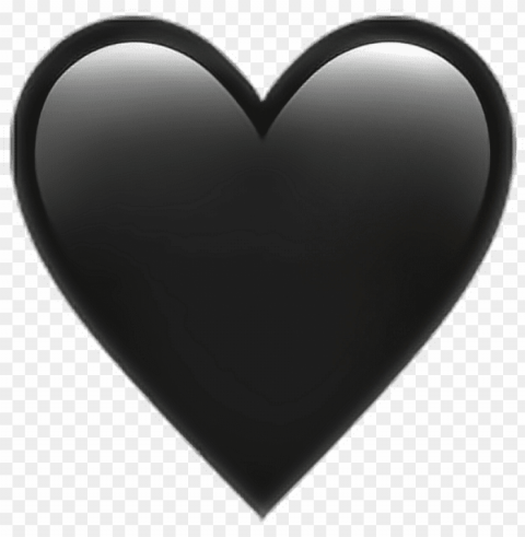 black heart emoji heart black emoji emoticon iphone Isolated Item in HighQuality Transparent PNG