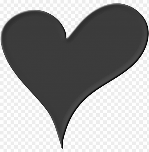 black heart pic - heart black and white Isolated Element in Transparent PNG