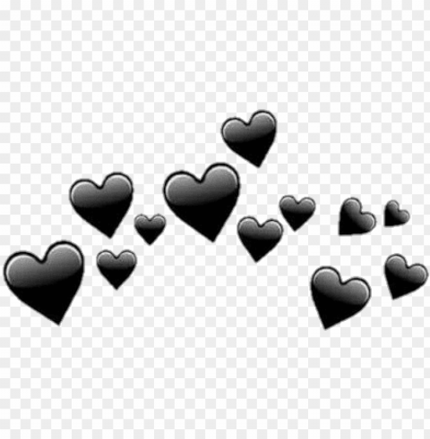 black hearts tumblr Clear Background Isolated PNG Object PNG transparent with Clear Background ID 4ce54517