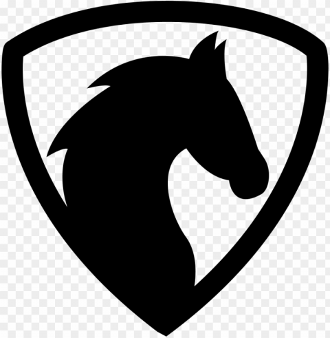 black horse head in a shield comments - black horse head logo PNG files with transparent backdrop