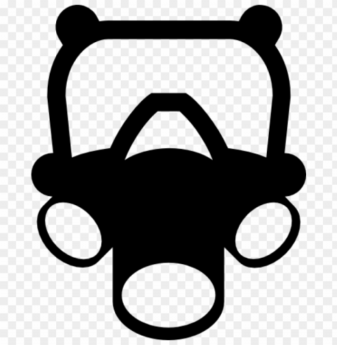 black icon dust mask respirator gas safety Isolated Character on HighResolution PNG