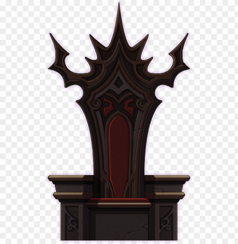 black mage's throne - evil throne chair Isolated Element with Transparent PNG Background