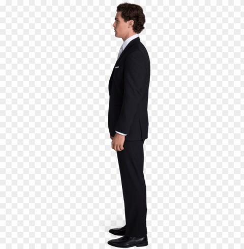 black man in suit download - black suit side view Isolated Subject on HighQuality Transparent PNG