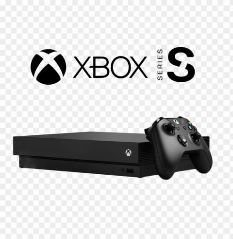black microsoft xbox series s console controller PNG for free purposes