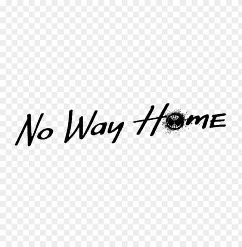 black no way home spider man logo Isolated Design Element in Transparent PNG