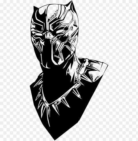 black panther - black panther marvel vector Isolated Item on Transparent PNG Format