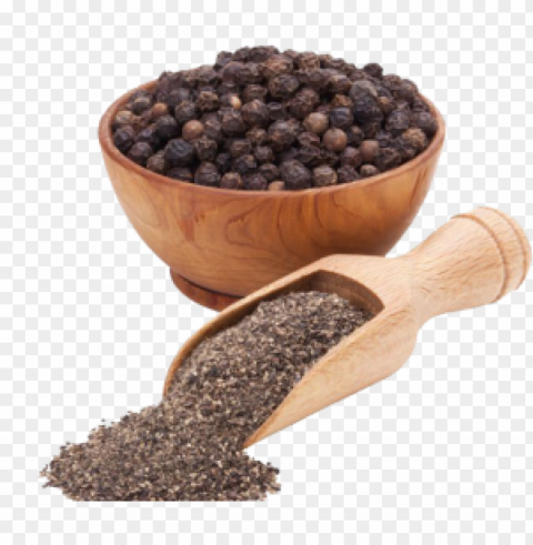 black pepper food design Isolated Object on Clear Background PNG