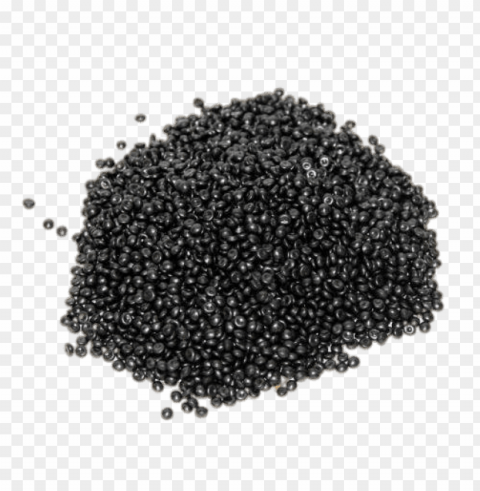 black plastic pellets Transparent Background Isolated PNG Figure