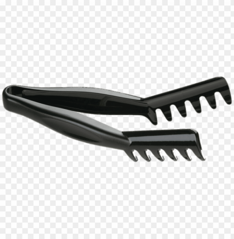 black plastic tongs Isolated Graphic on Clear Background PNG
