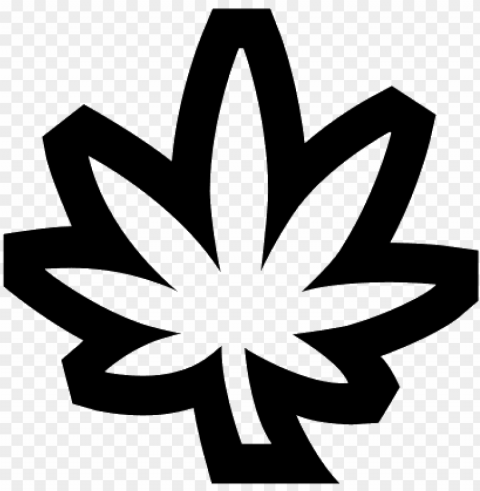 black pot leaf - drogue icone PNG images for personal projects