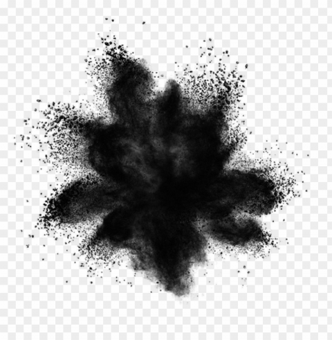black powder explosion effect Isolated Design on Clear Transparent PNG
