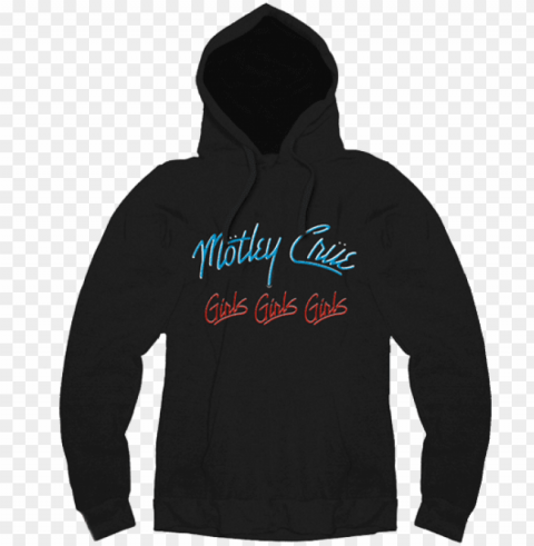 black pullover hoodie featuring motley crue girls girls - adidas skateboarding hoodie black PNG files with transparent canvas collection PNG transparent with Clear Background ID 88b7d103