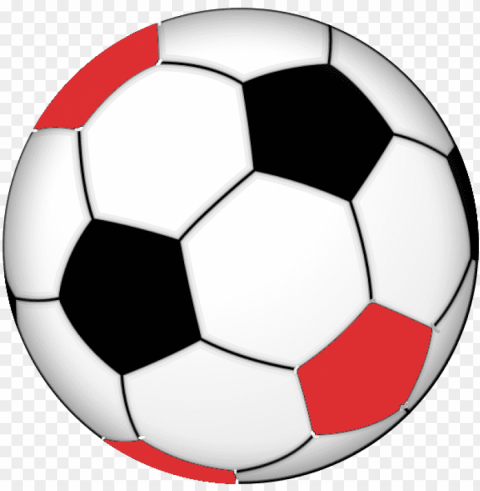 black-red egyptian soccer ball - vector ball Isolated Object with Transparent Background PNG