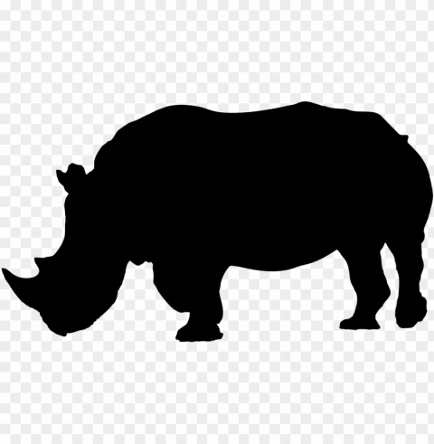 black rhinoceros rhino - black and white rhino PNG clipart