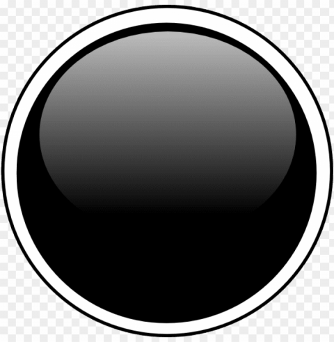 black round button Isolated Design in Transparent Background PNG