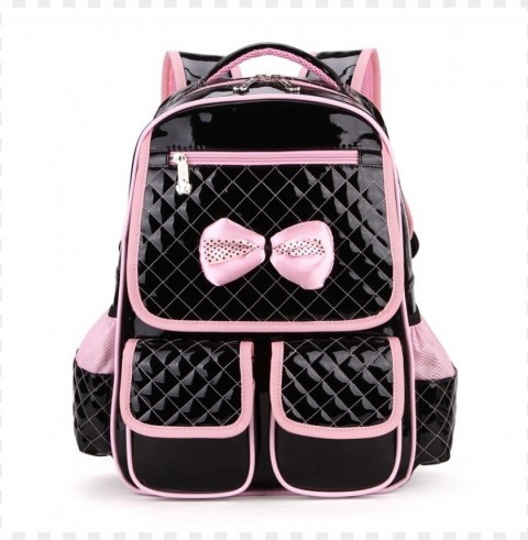 black school bags for high school girls Clear background PNG graphics