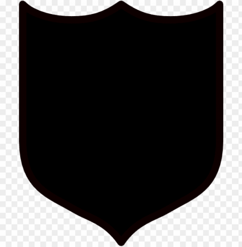 Black Shield Transparent PNG Artwork With Isolated Subject