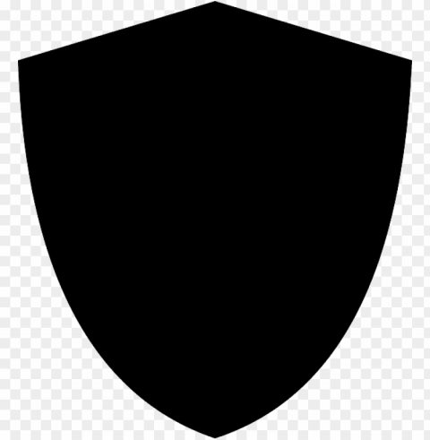 black shield Transparent PNG Image Isolation