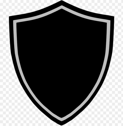 black shield PNG Image with Isolated Graphic