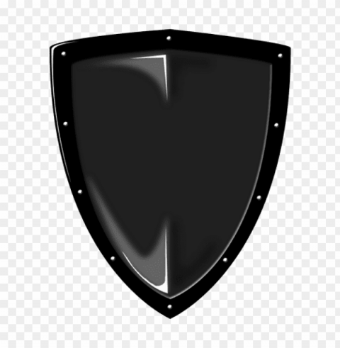 Black Shield PNG Image With Isolated Subject