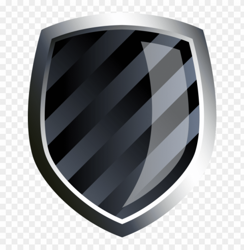 black shield Transparent PNG Illustration with Isolation