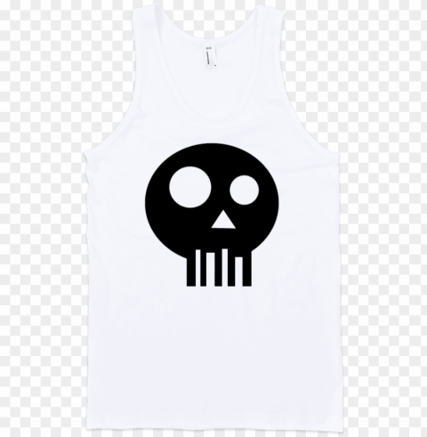 black skull fine jersey tank top unisex - sweater PNG with no background free download