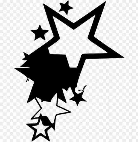 Black Stars Tattoo Clip Art Isolated Graphic Element In HighResolution PNG