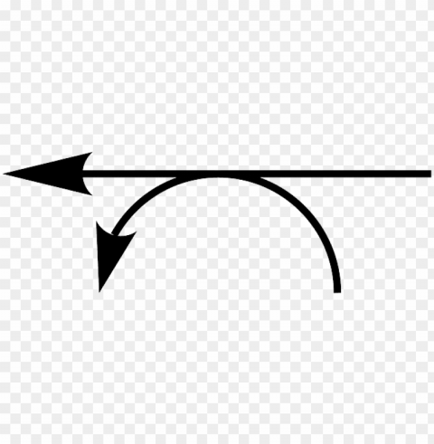 black thin left arrow double round arrows link - arrow Transparent PNG Isolated Graphic Detail