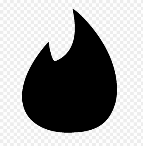 black tinder platinum flame symbol icon Transparent background PNG images complete pack