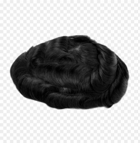 Black Toupee Transparent PNG Isolated Object Design