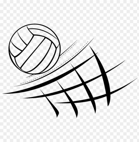 black volleyball image - volleyball and net clip art HD transparent PNG