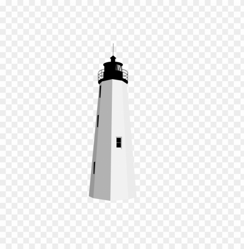 Black White Lighthouse PNG Clear Background