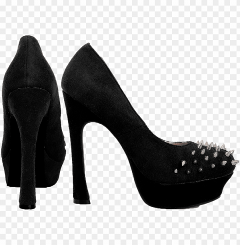 black women shoes image - women black shoes Isolated Character on Transparent PNG
