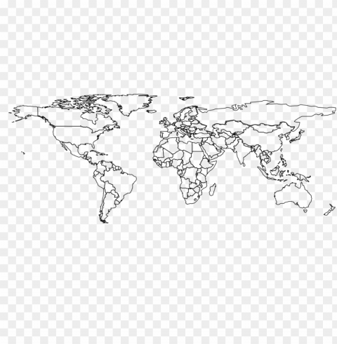 blank color world map PNG images with no background essential