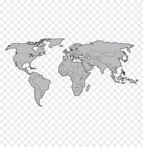 blank color world map PNG with no bg
