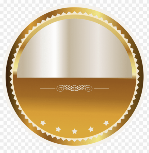blank gold seal PNG transparent designs for projects